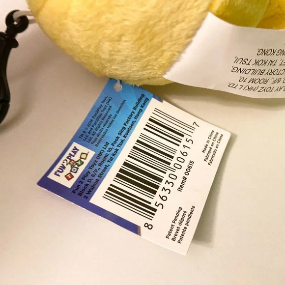 2016 Lot of 4 Fun 2 Play Small Plush Emoji Plush Nerd Block and Clip On Plushiez - Picture 12 of 16